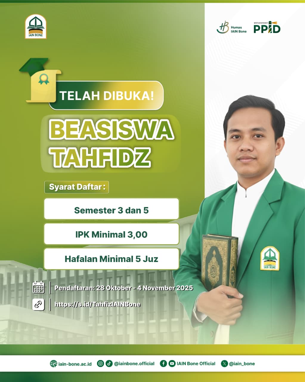 Pendaftaran Beasiswa Tahfidz